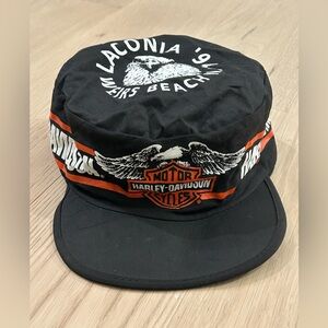 Vintage 90s Harley Davidson 1994 Laconia New Hampshire Bike Week Painters Cap